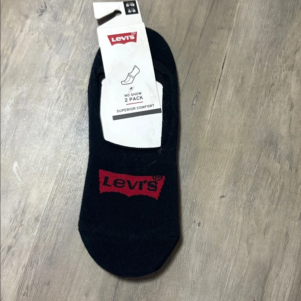 Levi's Men's No Show Socks 4-Pack - Black, White, Green, Purple